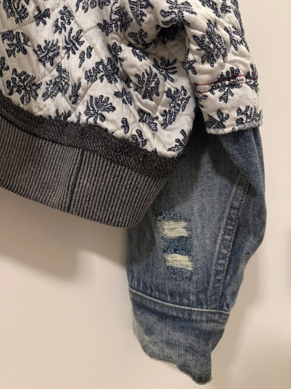 FREE PEOPLE DITSY DENIM JACKET - Picture 9 of 11